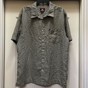 Quiksilver Dress Shirt Button Down Short Sleeve XL